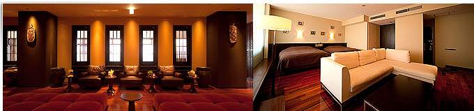 The hotel interior